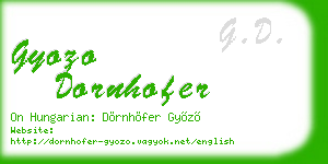 gyozo dornhofer business card